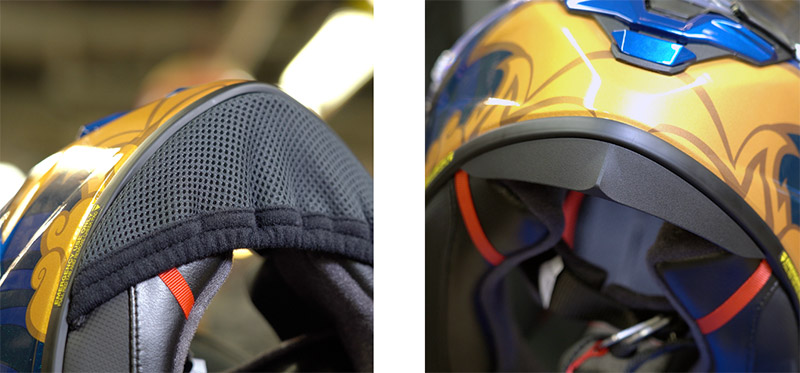 Shoei X-SPR Pro chin curtains